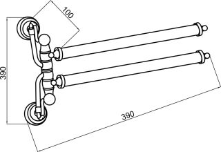 Полотенцедержатель Boheme Medici бронза 10616